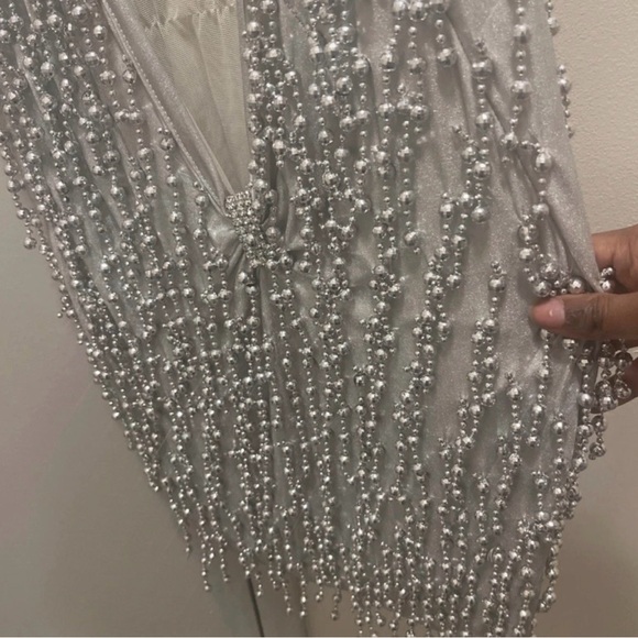 Custom Dress Silver Beaded disco ball prom Dress - Picture 9 of 9